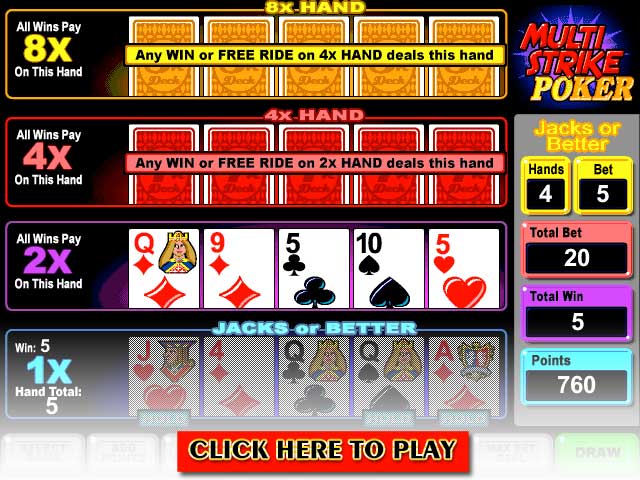 Click to Play Multi-Strike Poker